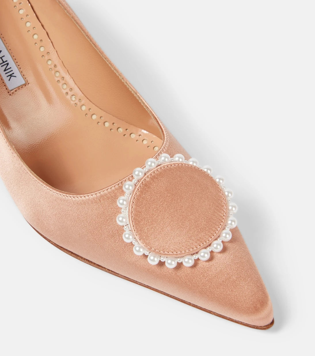 Manolo Blahnik - Kifaclo 70 embellished satin pumps