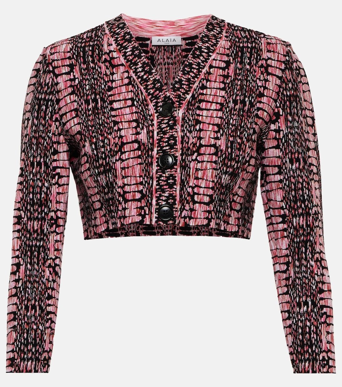 Alaïa - Jacquard cropped cardigan