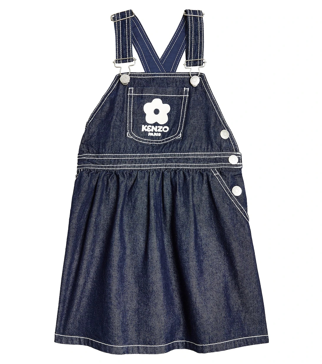Kenzo Kids - Logo embroidered denim dress