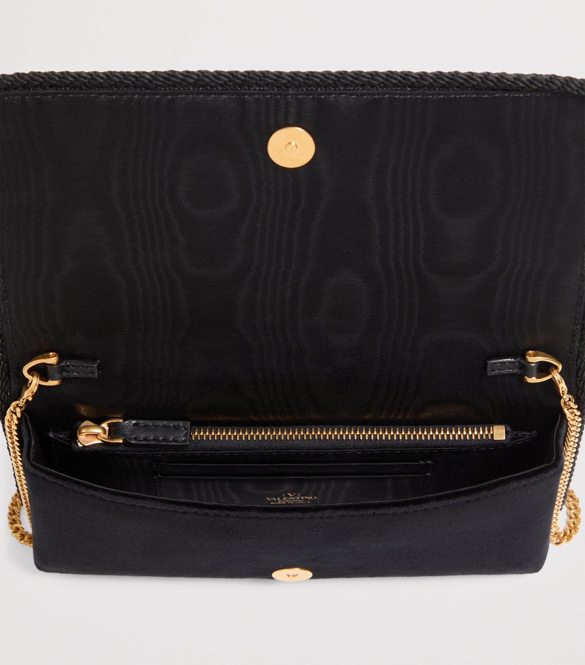 Valentino Garavani Black VLogo Signature Wallet with Strap