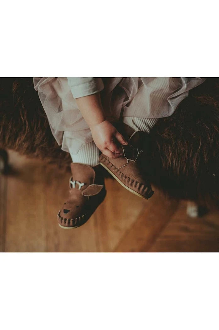 Бебешки кожени обувки Donsje Kapi Special Booties Stag