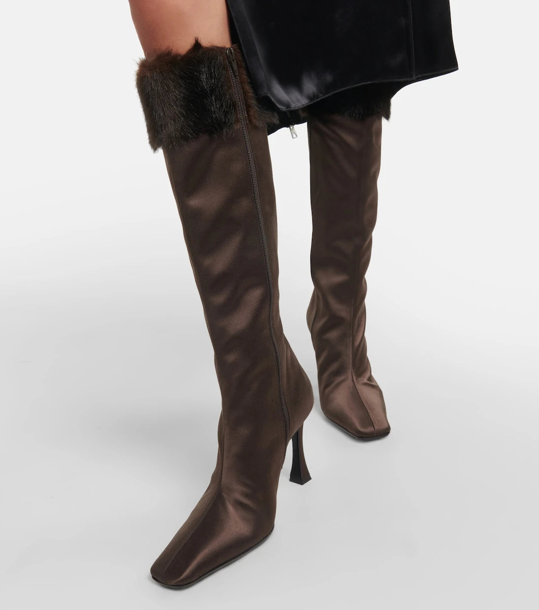 Magda Butrym - Faux satin knee-high boots