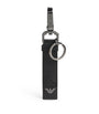 Emporio Armani Black Nappa Lambskin Logo Keyring