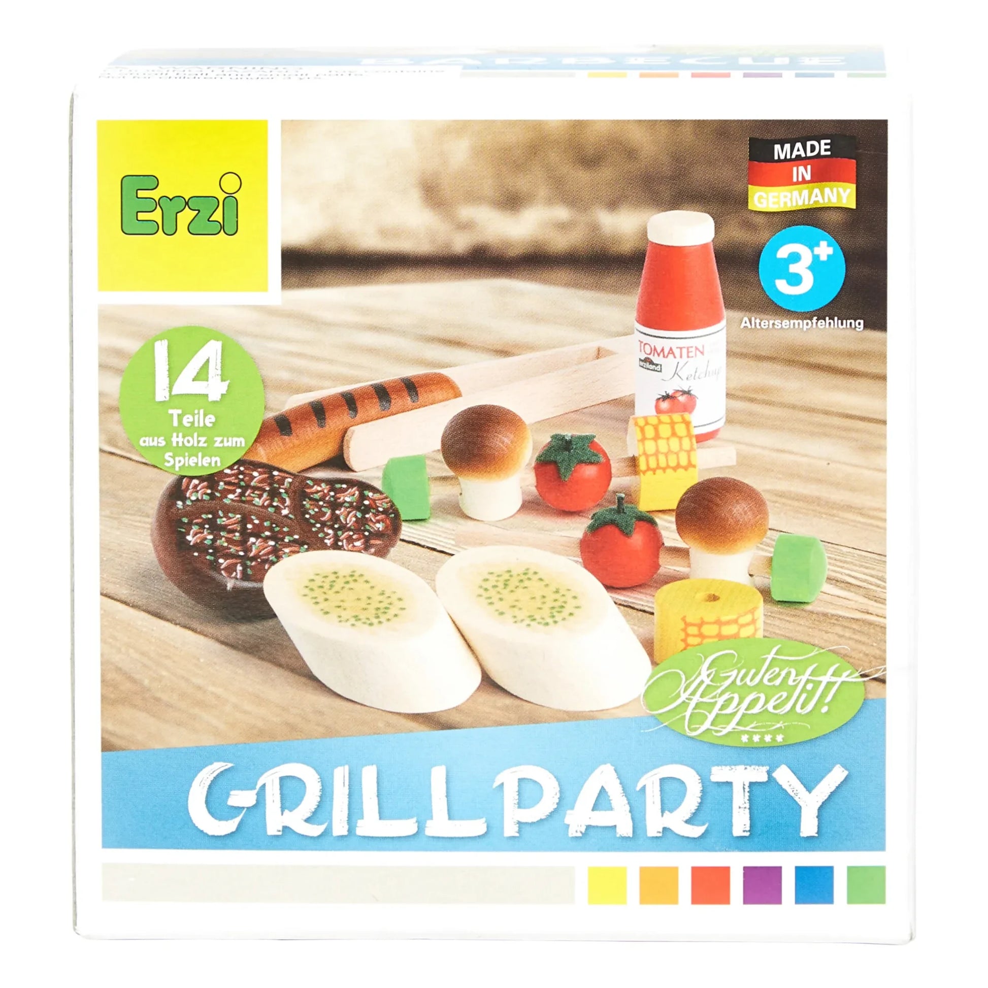 Erzi - Wooden Barbecue Toy Set - 14 Pieces