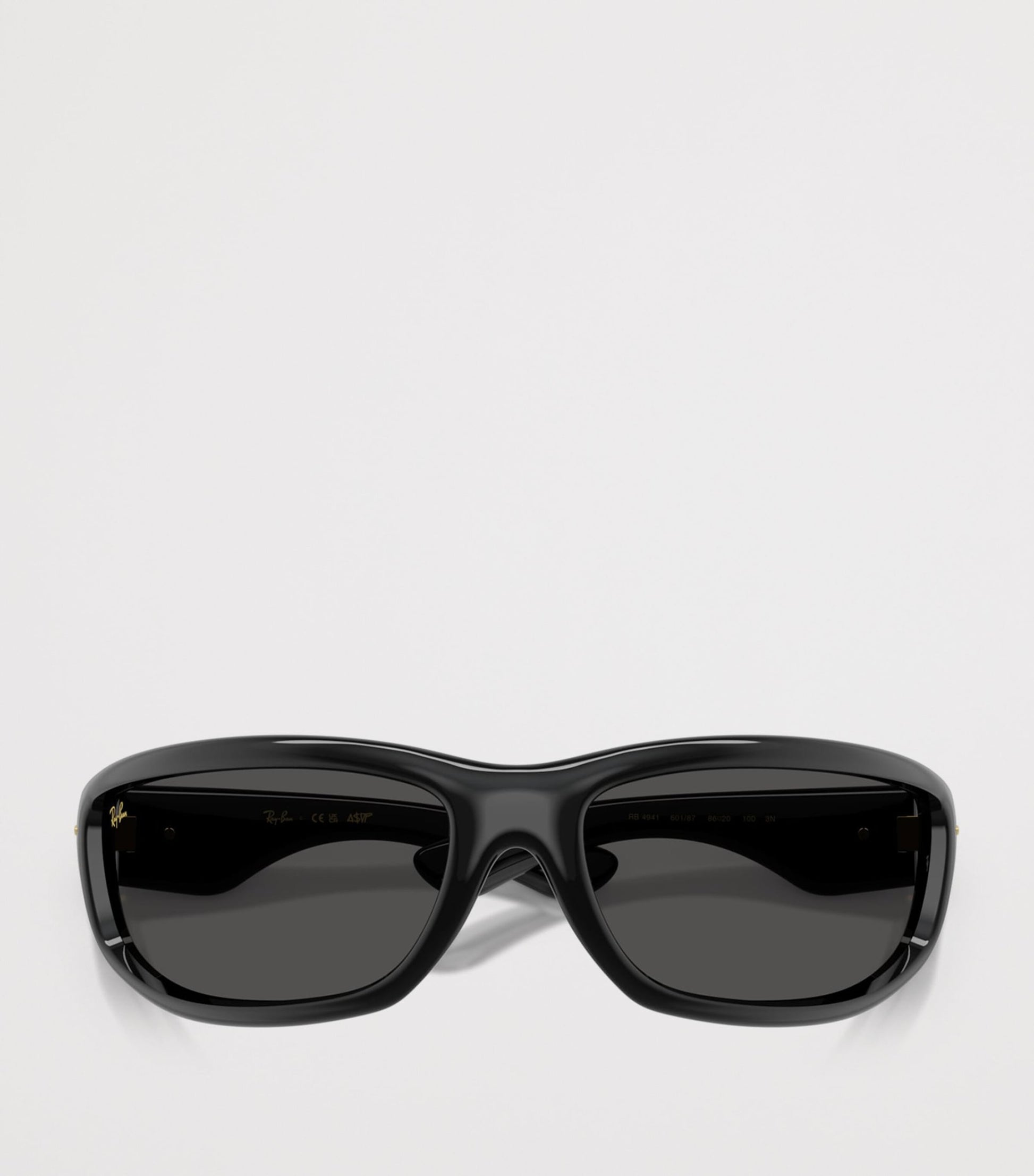 Ray-Ban Black Nylon Ultra Wrap 003 Next Generation Square Sunglasses