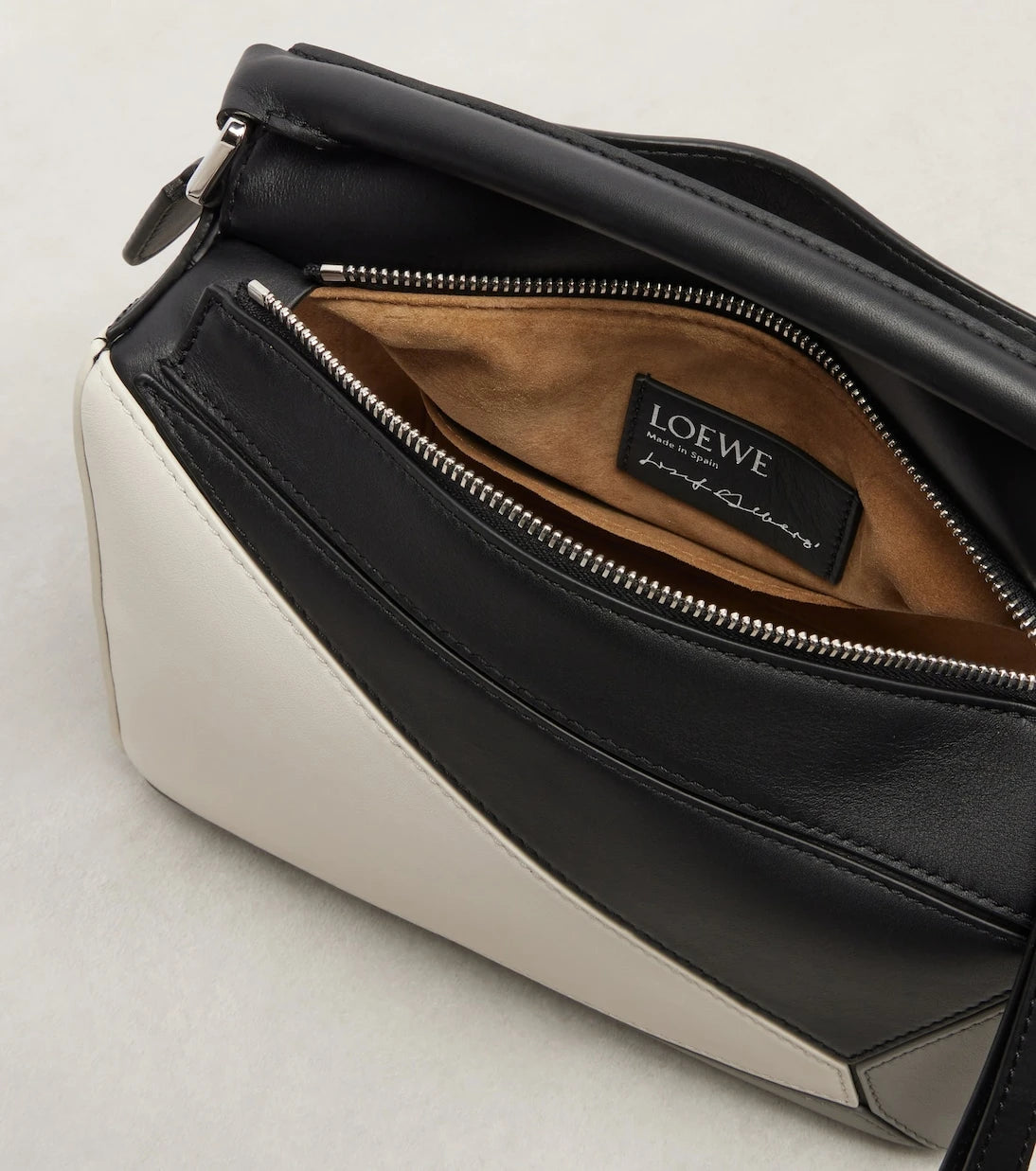 Loewe - x Albers Puzzle Small leather tote bag