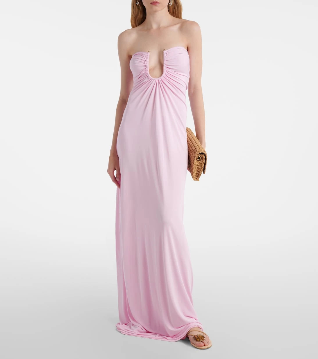 Christopher Esber - Arced Palm gathered maxi dress