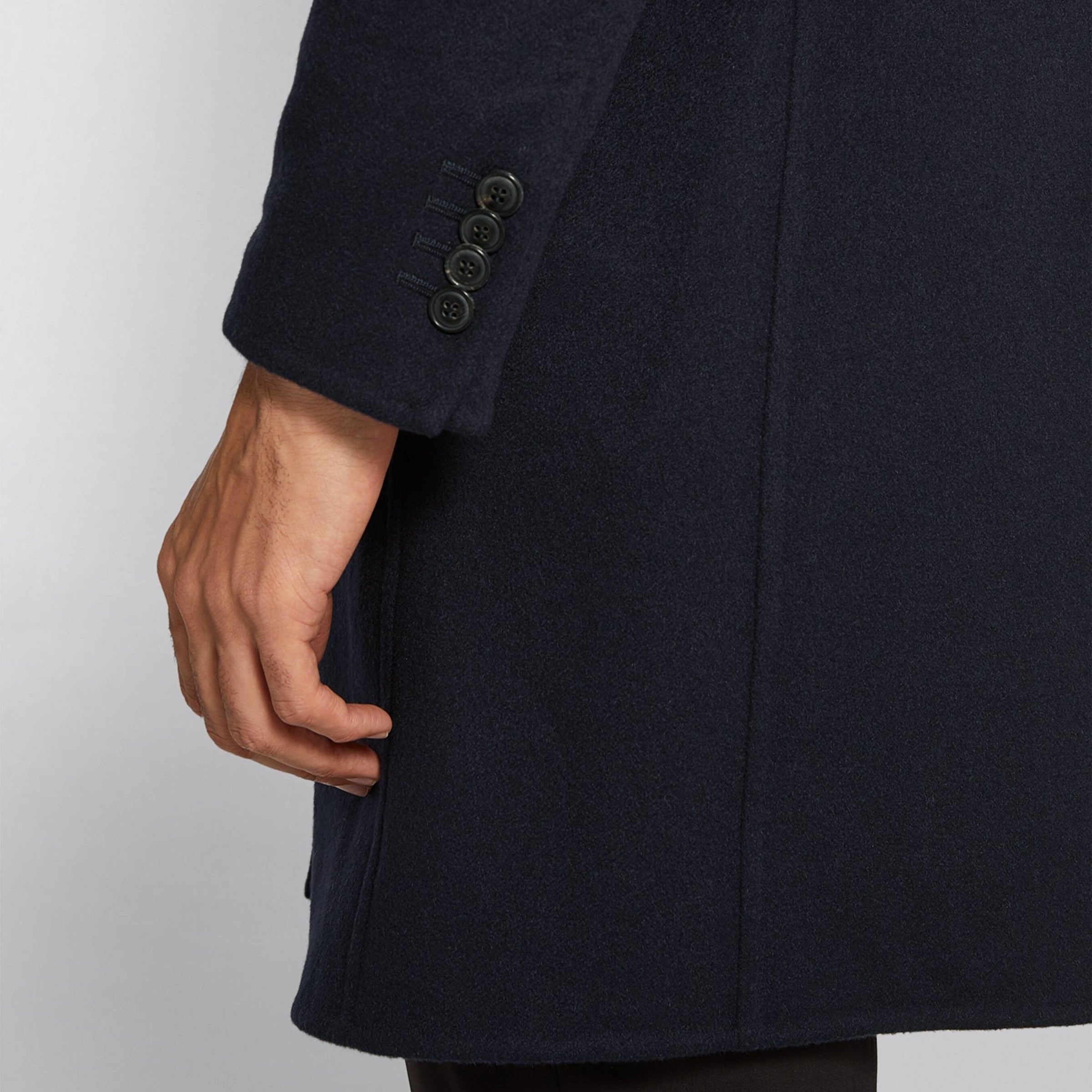 Blue Cashmere Overcoat