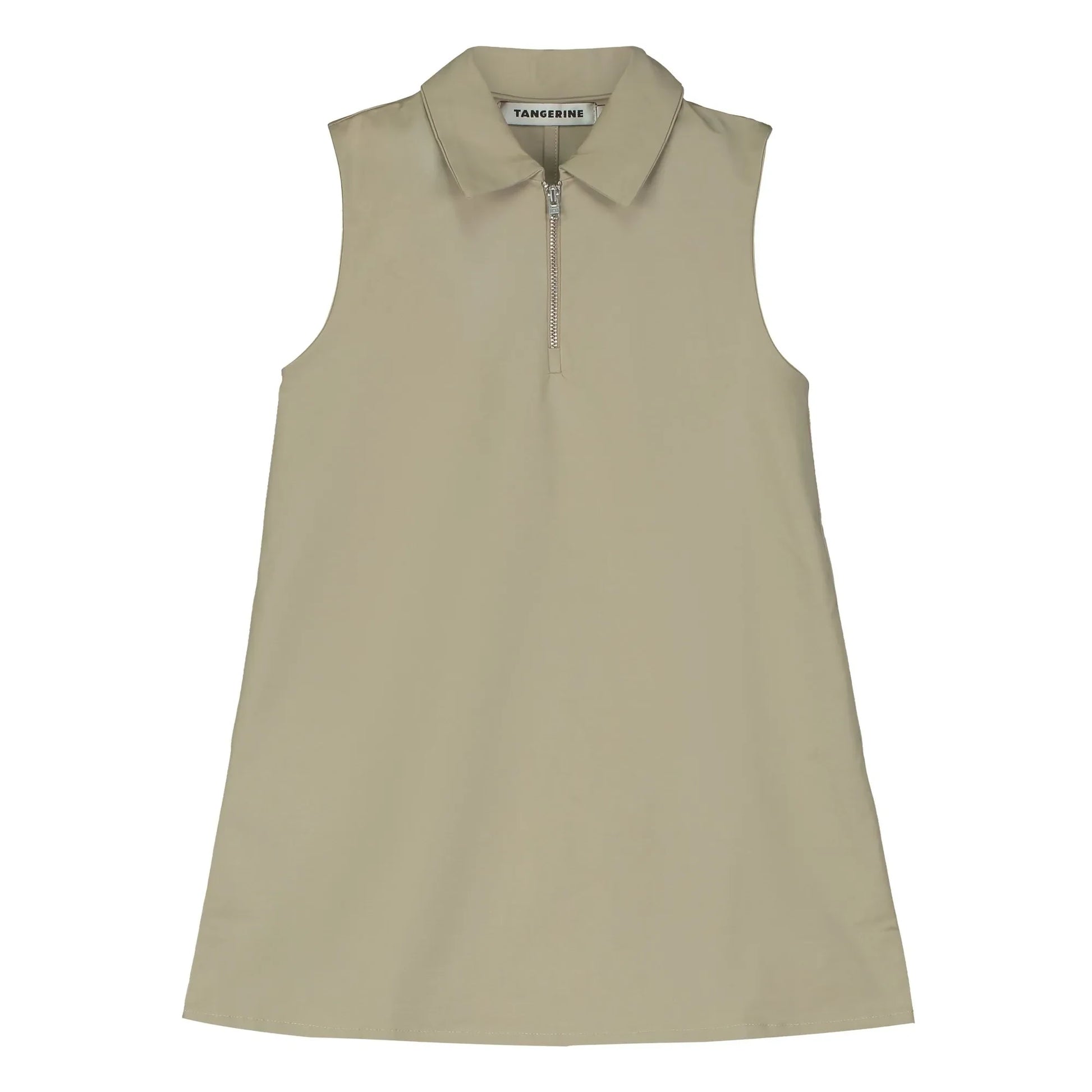 Tangerine - Sleeveless Polo Dress | Beige