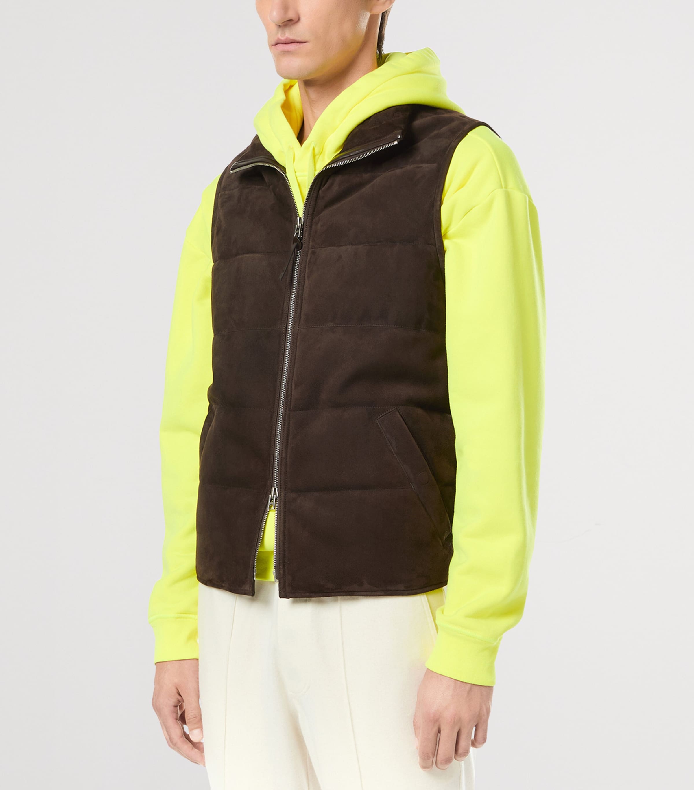 Brown Lamb Leather Gilet