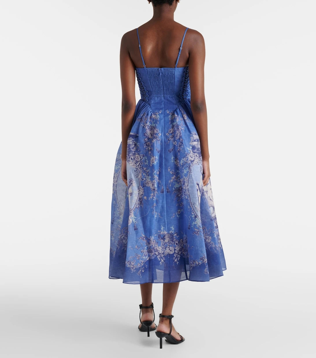 Zimmermann - Rebellion linen and silk bustier dress