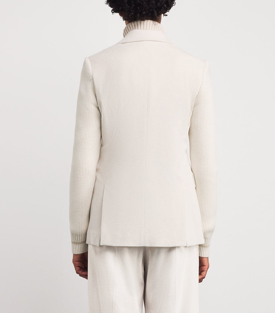 Eleventy Cotton-Blend Corduroy Single Button Blazer