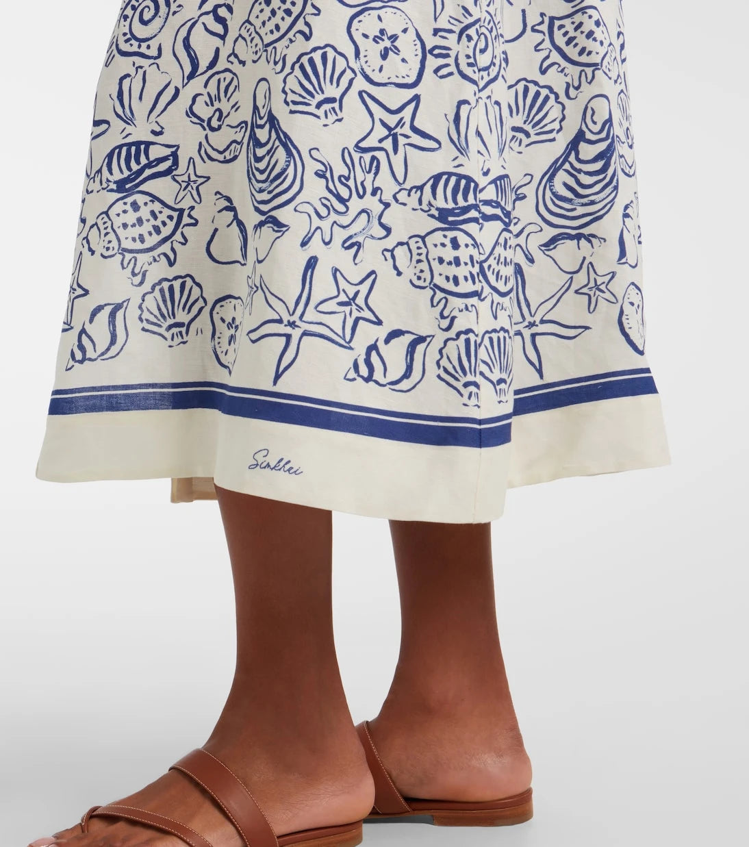 Simkhai - Audria printed linen-blend shirt dress