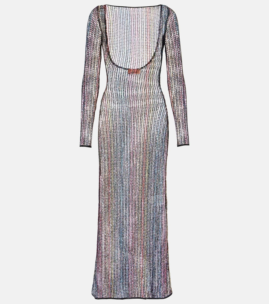 Missoni - فستان طويل مكشوف الظهر بقصة شفافة