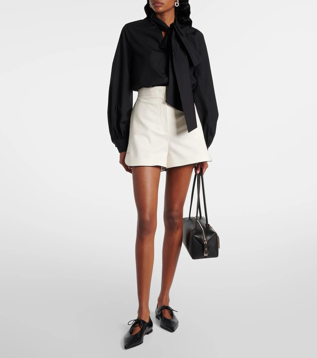 Max Mara - Orbit cotton-blend canvas shorts