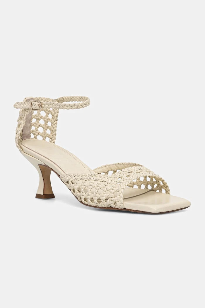 Souliers Martinez сандали с нисък ток от кожа VERONICA