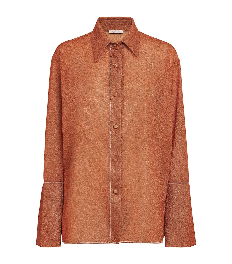 Oséree Orange Glazed Lumière Shirt