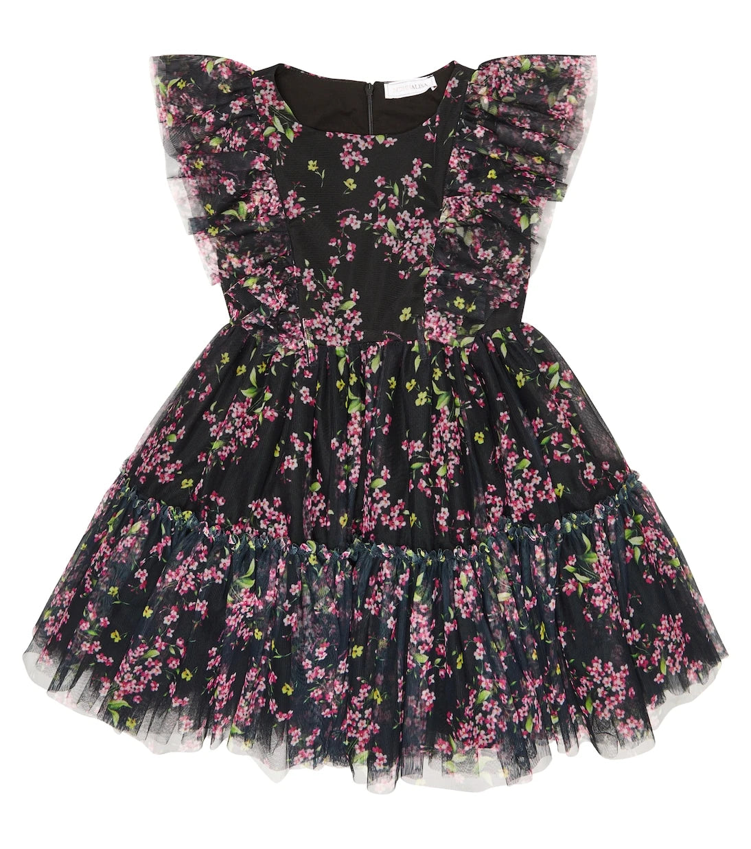 موناليزا - فستان تول مطبوع بالزهور