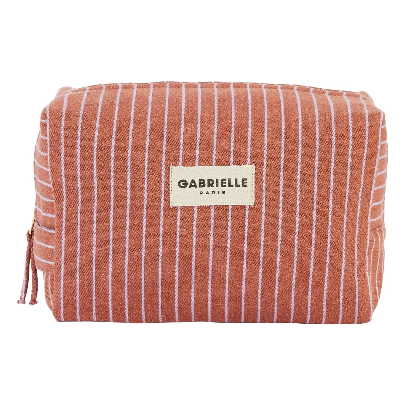 Gabrielle Paris - Lilac striped toiletry bag  | Pink