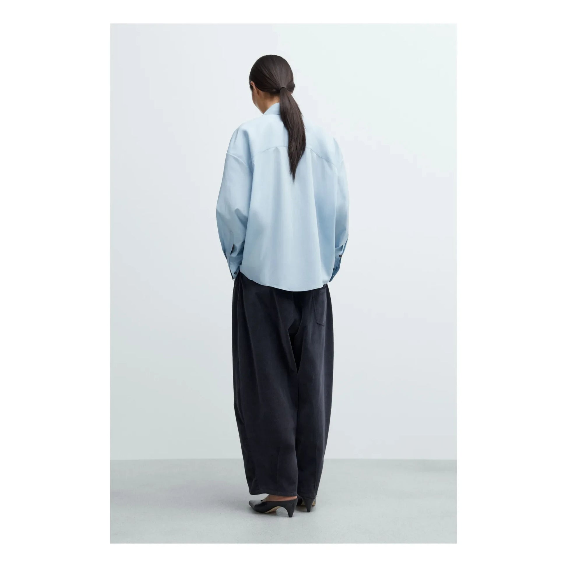 Cordera - Cotton Oversized Shirt | Light blue