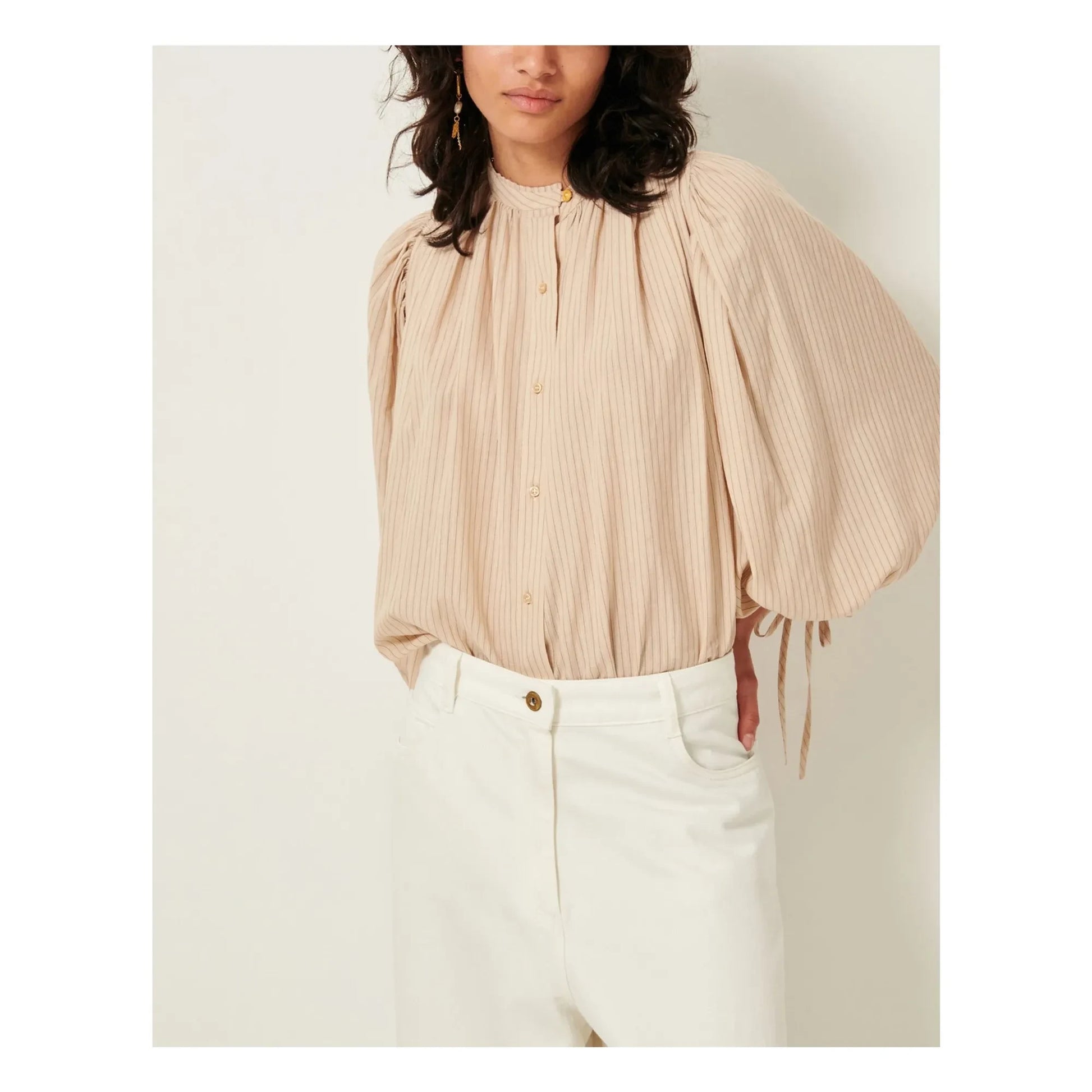 Sessùn - Dali Stripes Blouse | Sand