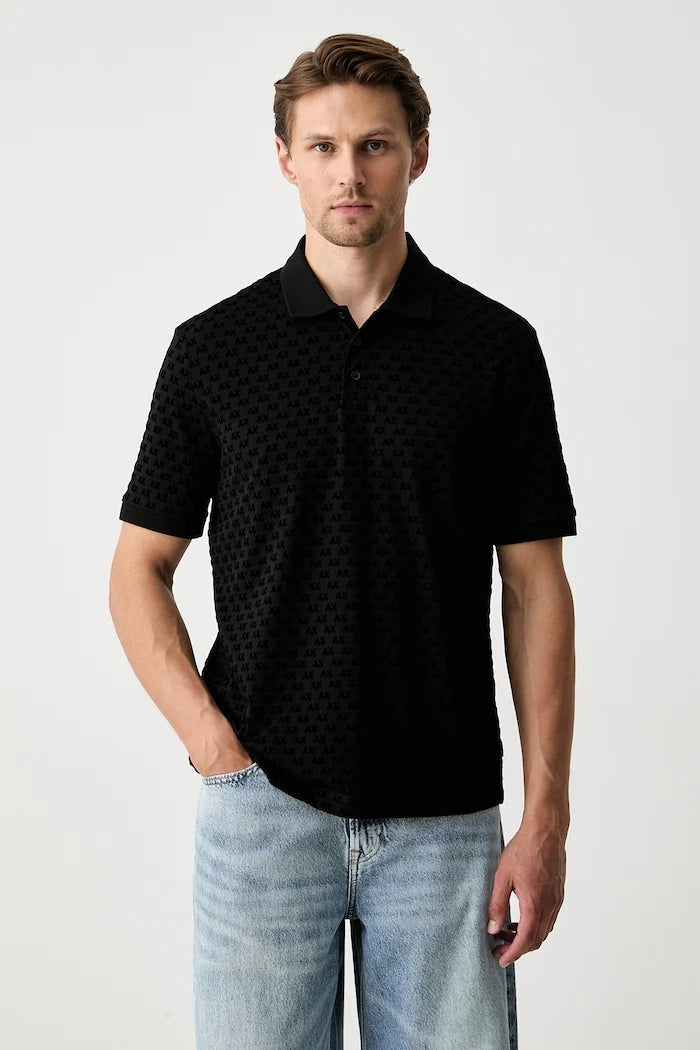 Armani Exchange erkek pamuklu polo yaka tişört