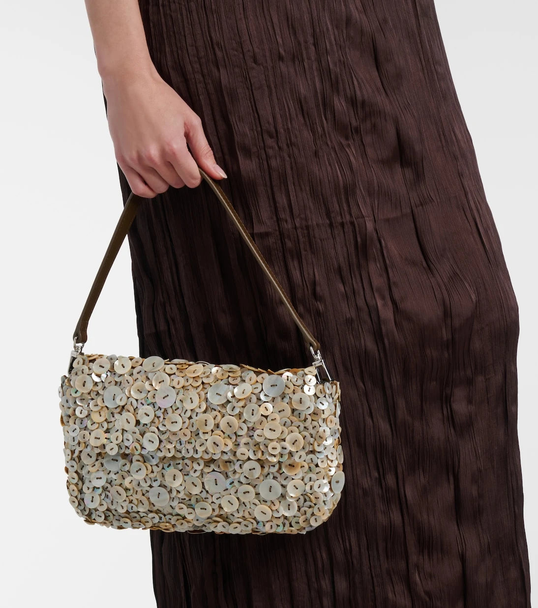 Staud - Timmy button-embellished shoulder bag