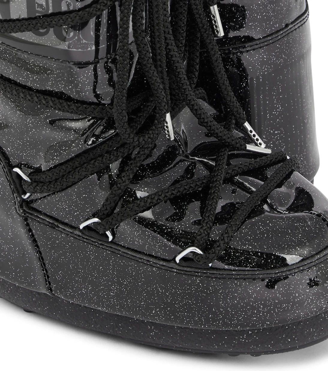 Moon Boot Kids - جزمة ثلج Icon Glitter مطاطية