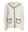 White Wool-Blend Cardigan