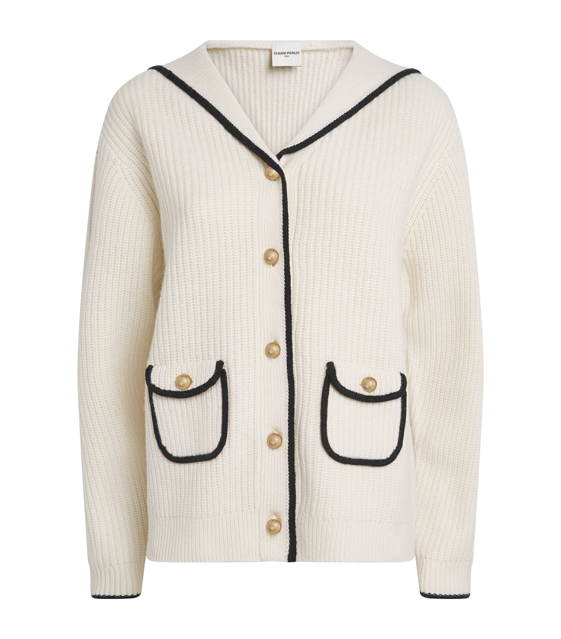 White Wool-Blend Cardigan