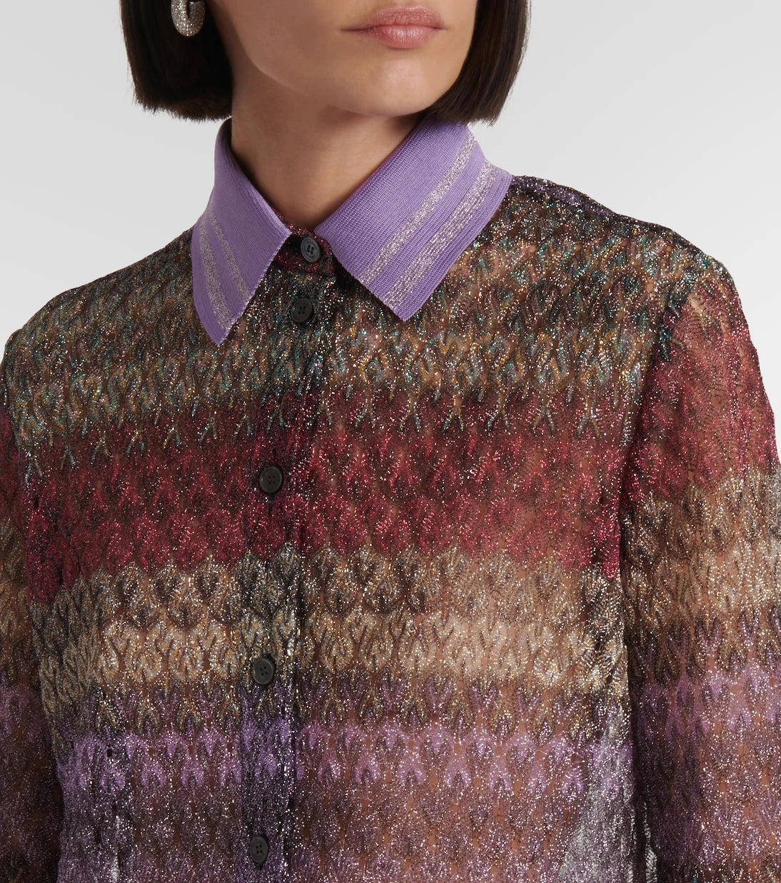 Missoni - قميص مقلم باللاميه