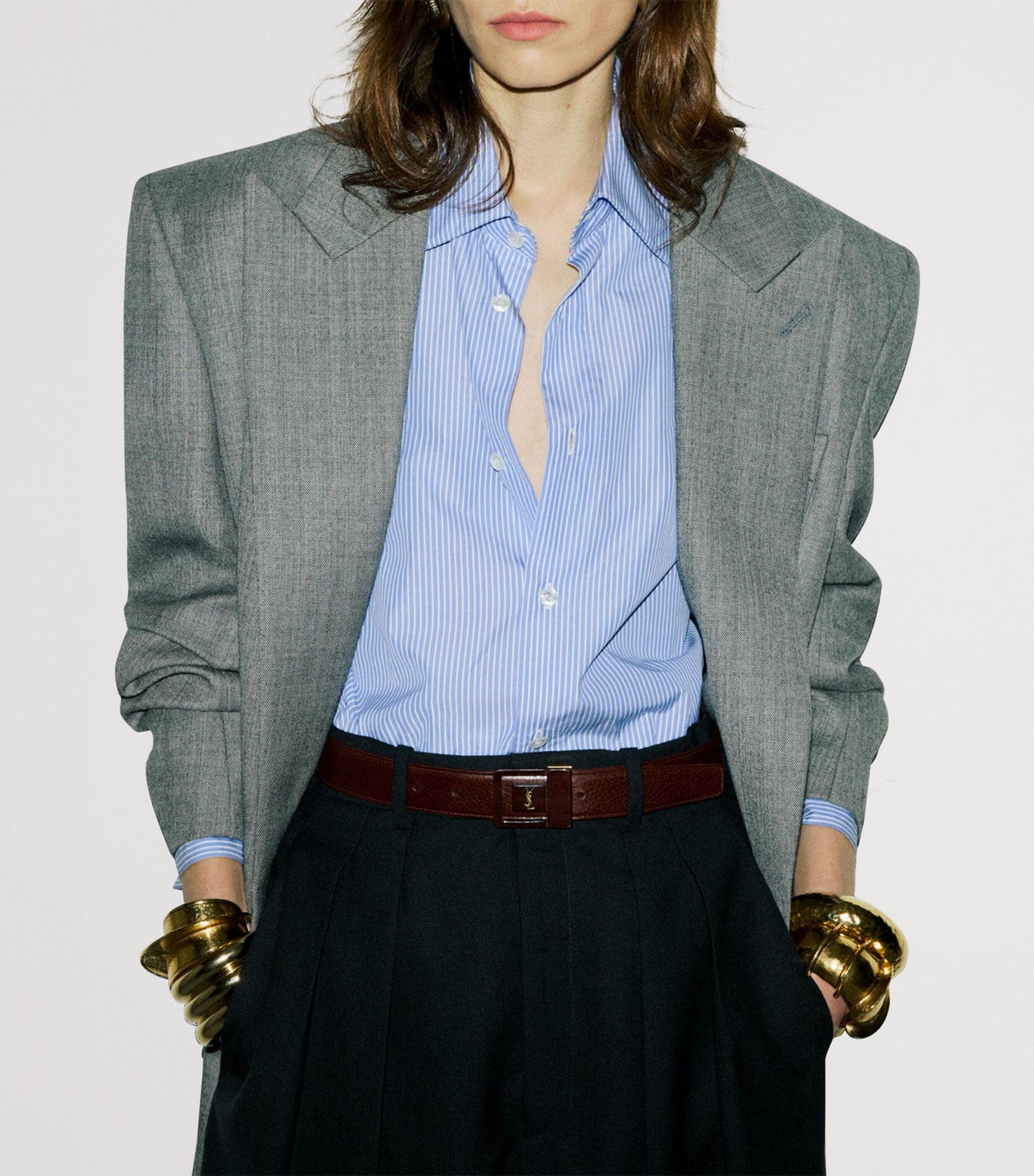 Pink Calfskin Boucle LA 66 Belt