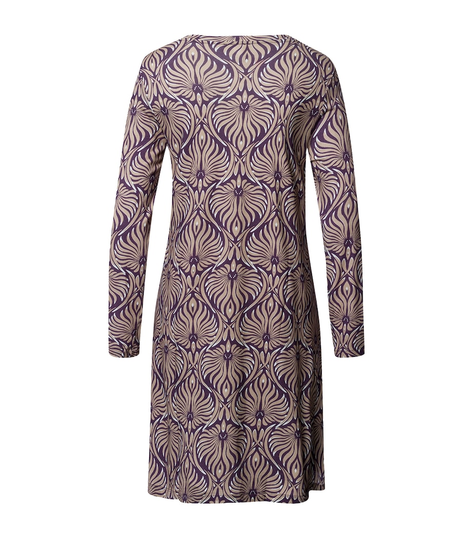 Multi Cotton-Blend Damask Nightdress