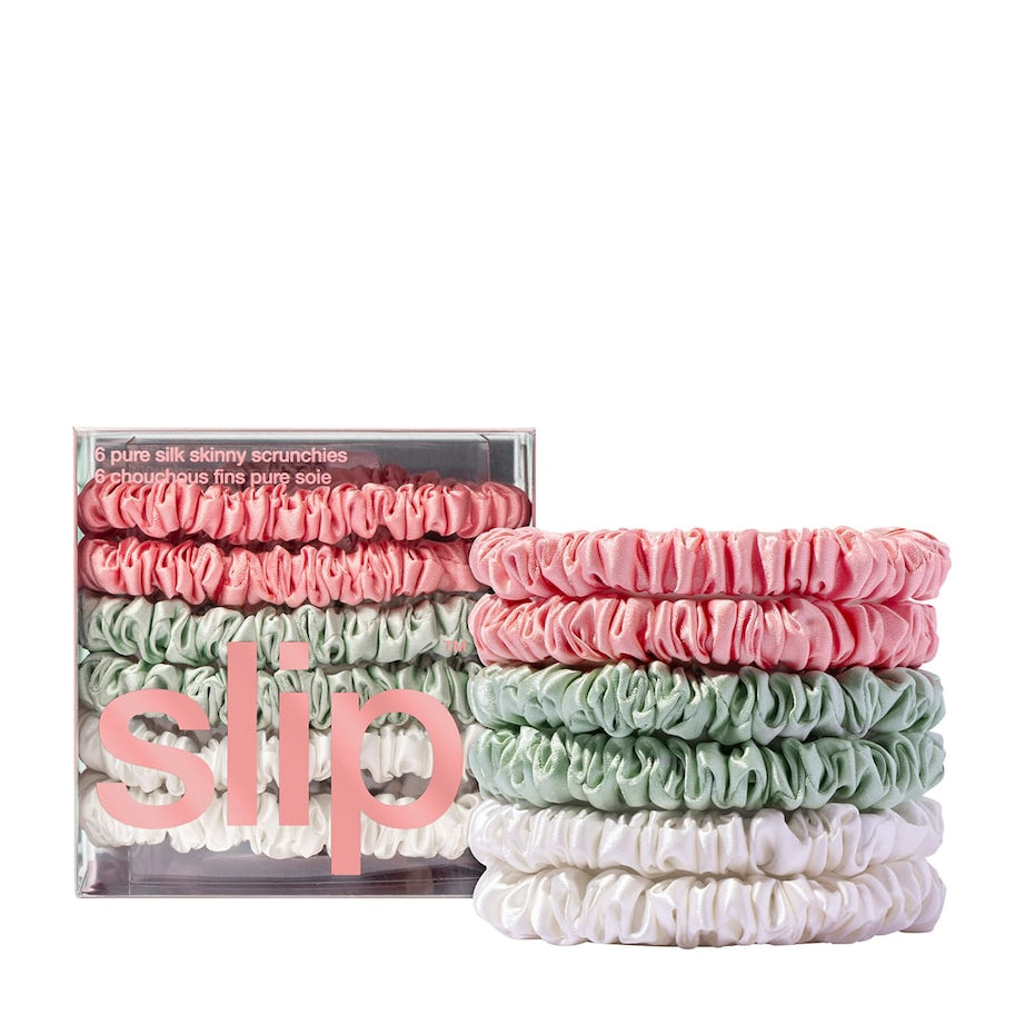 Pure Silk Skinny Scrunchies (Set of 6)