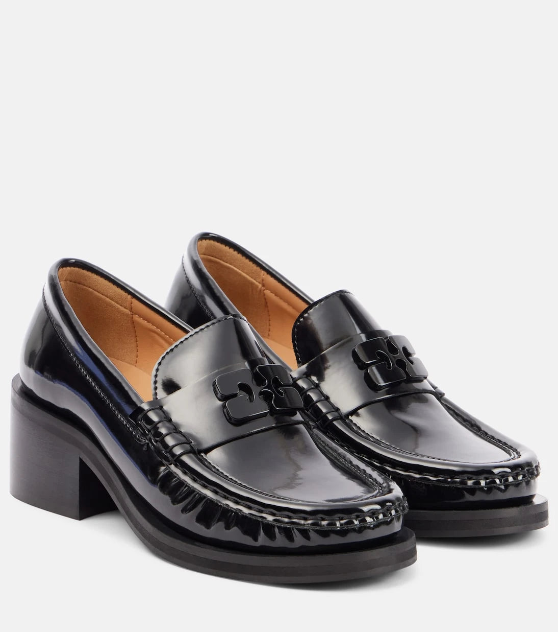 Ganni - Logo loafer pumps