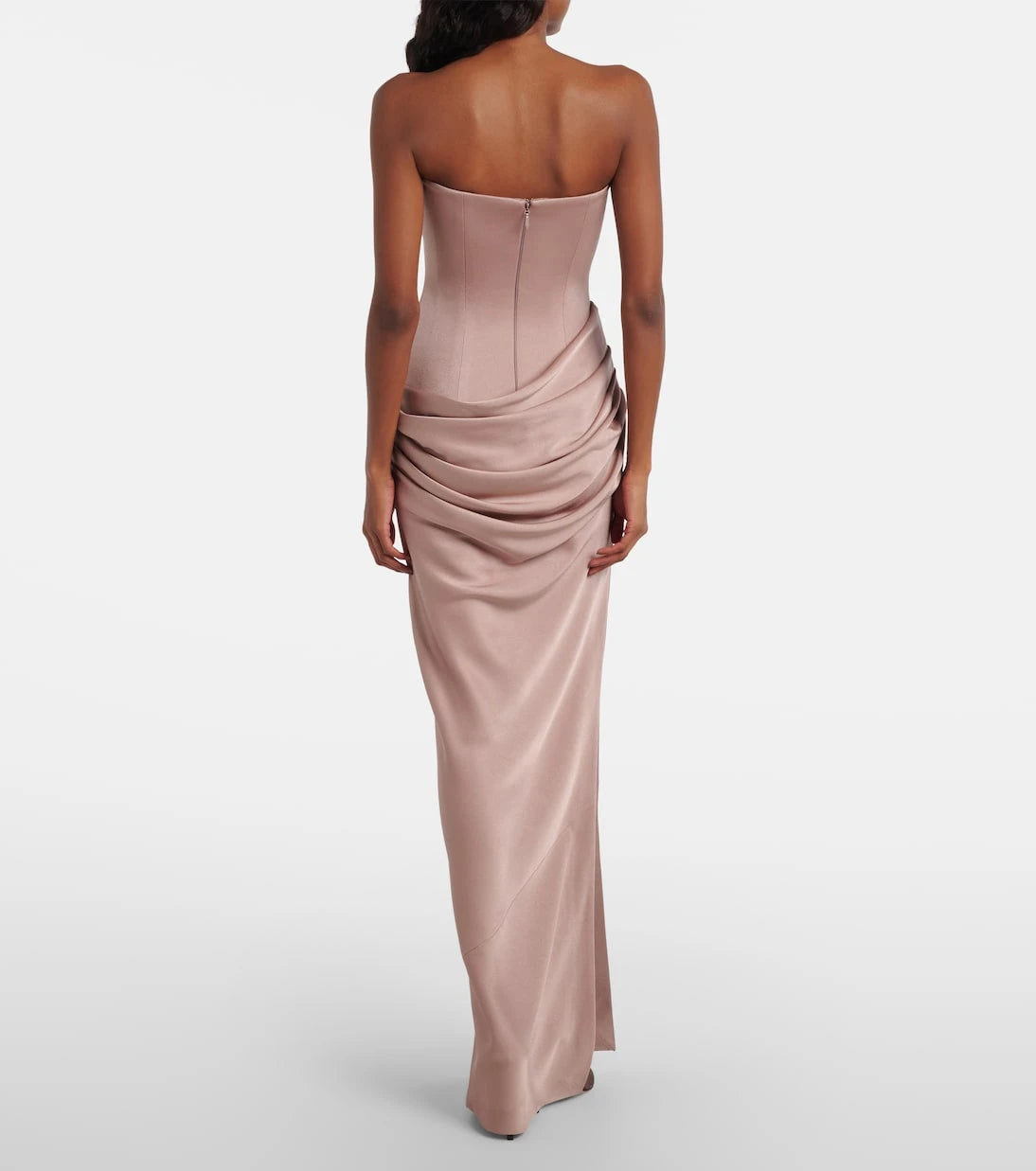 Alex Perry - Draped satin corset gown