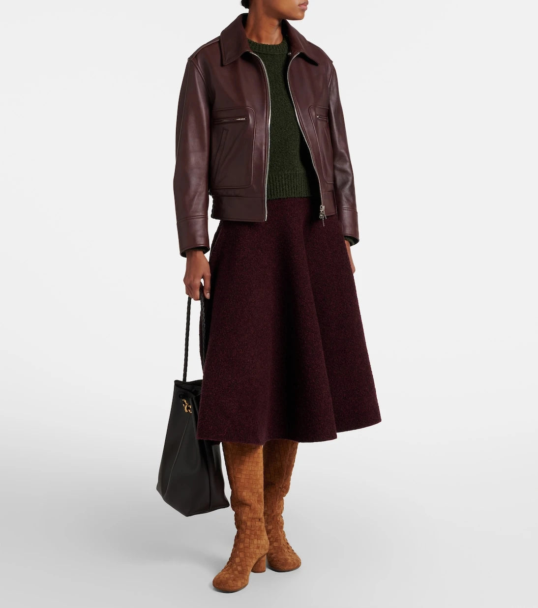Bottega Veneta - Atomic Intrecciato suede knee-high boots