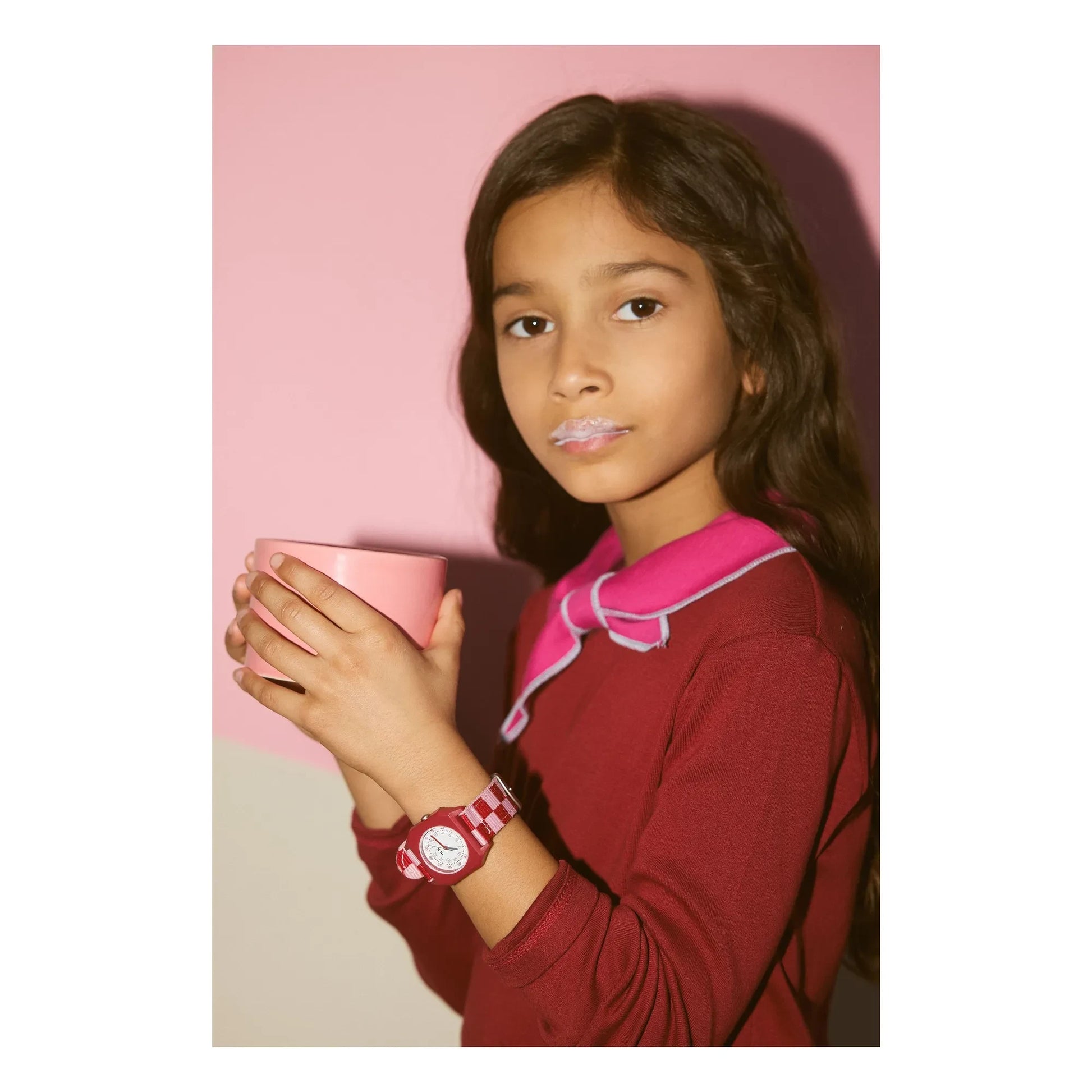 Mini Kyomo - Damier Raspberry Icecream Watch | Pink