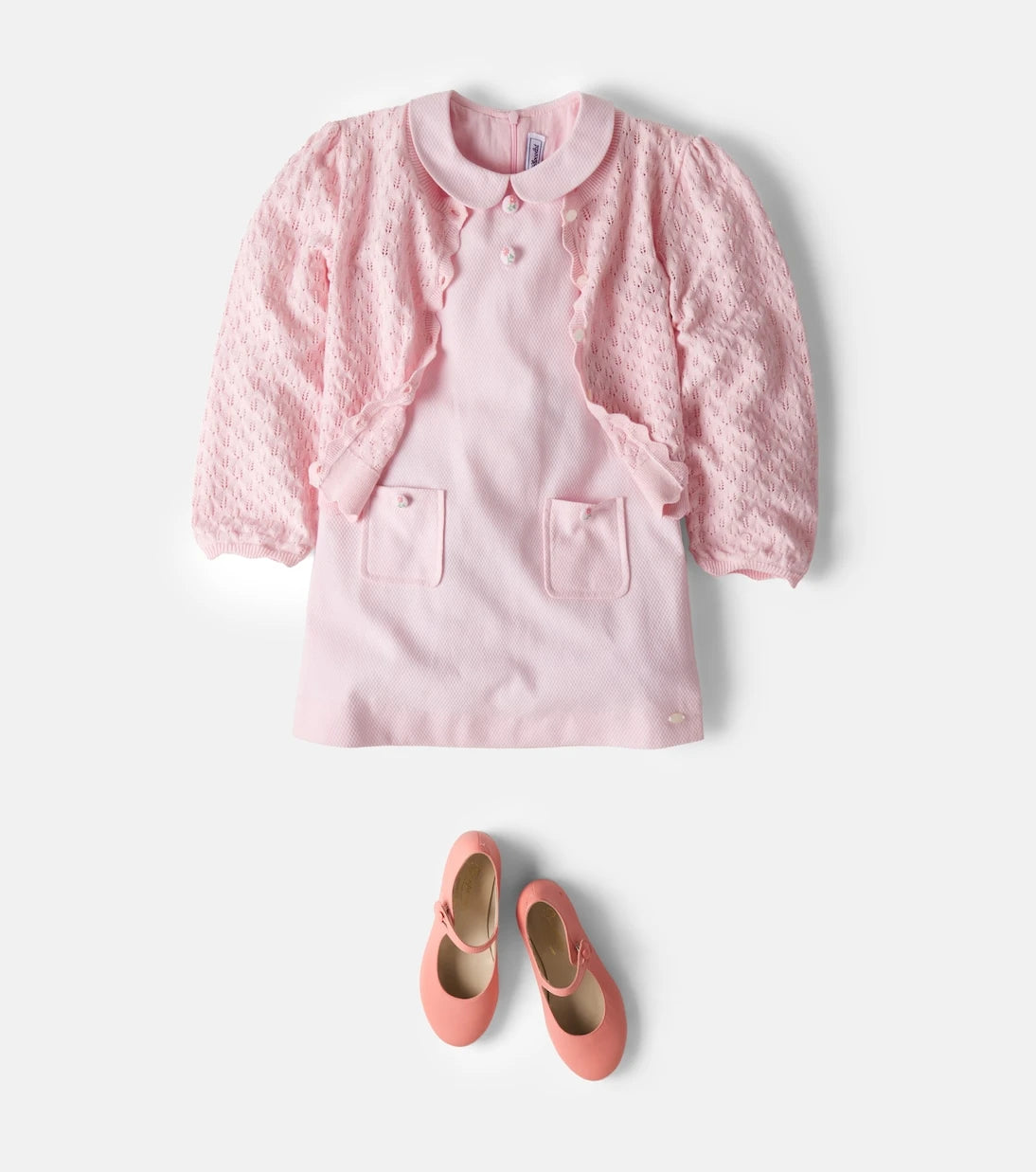 Tartine et Chocolat - Scalloped cotton-blend dress
