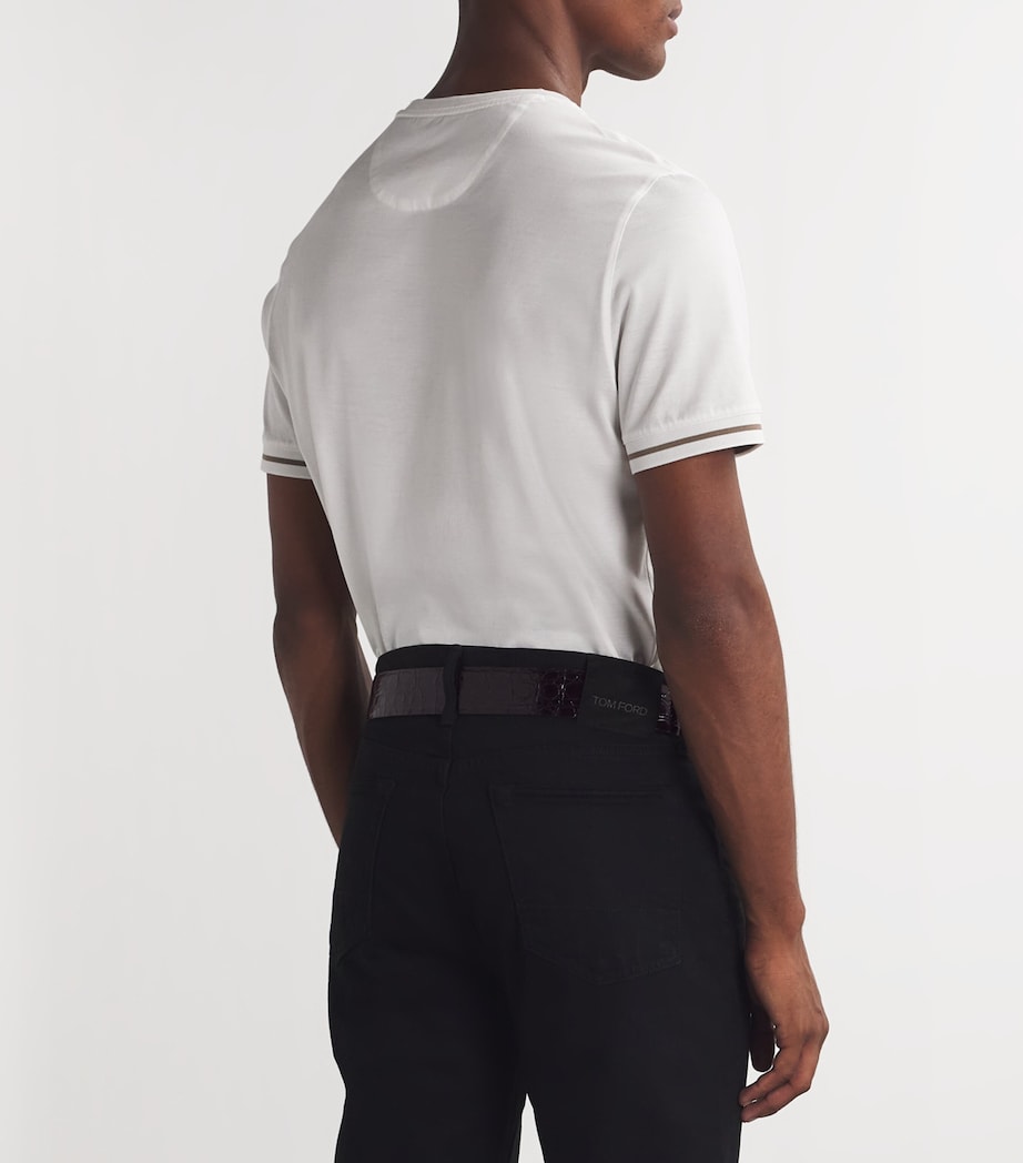 Leather Reversible T Icon Belt