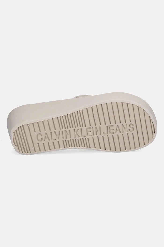 Чехли Calvin Klein Jeans BEACH WEDGE SLIDE CANVAS