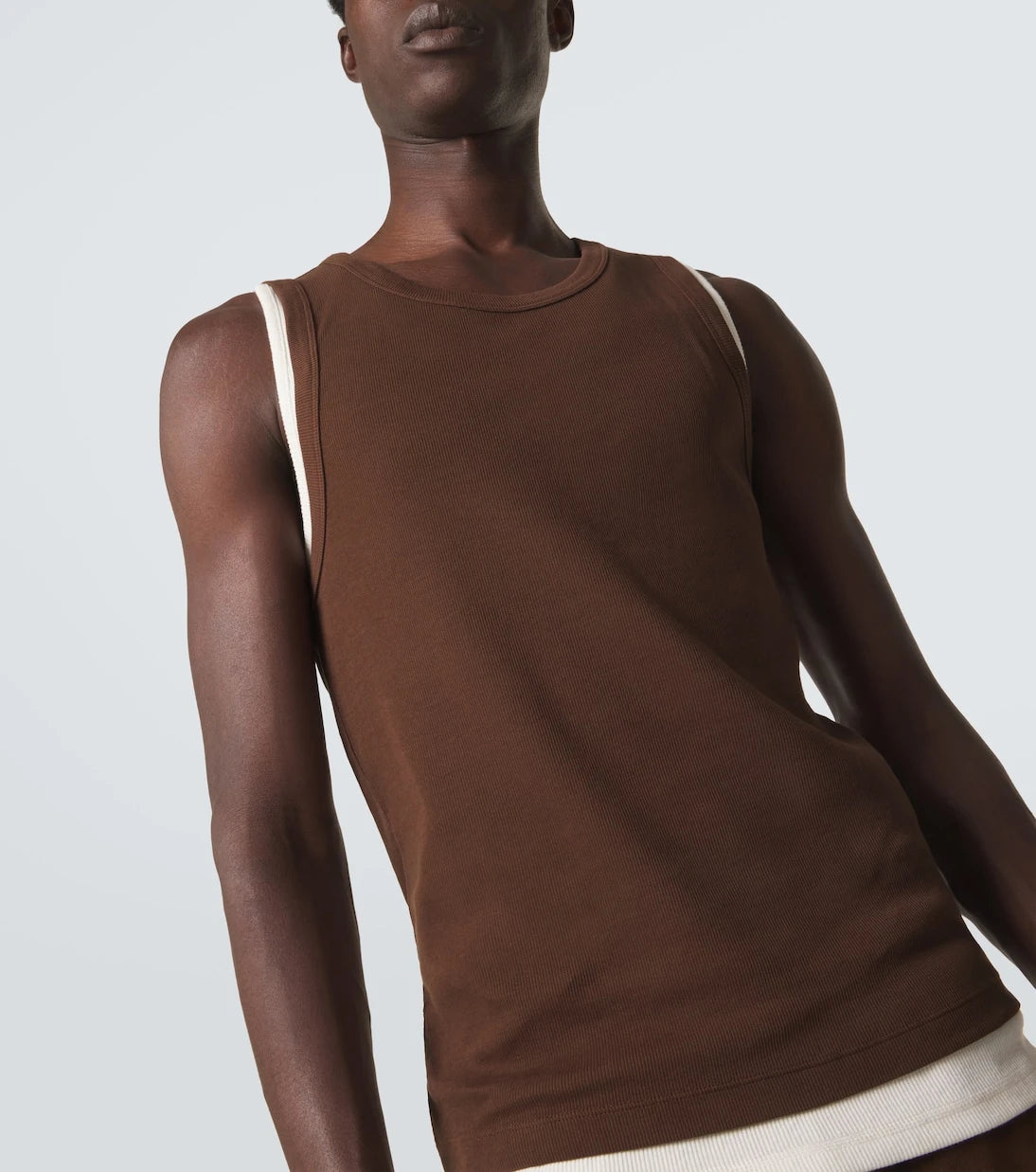 Entire Studios - Ribbed-knit cotton-blend jersey tank top