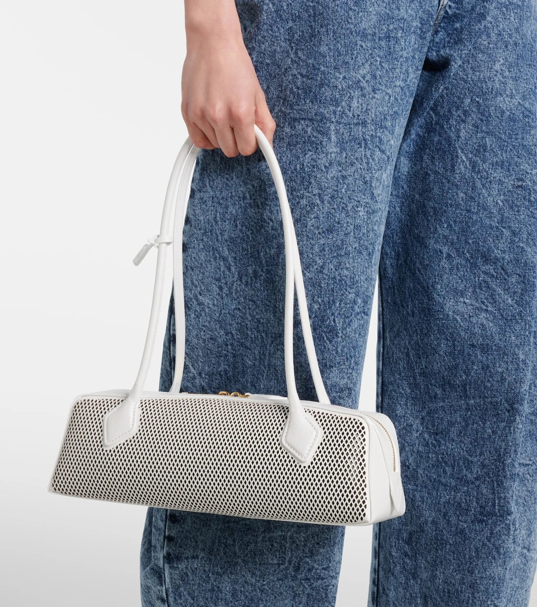 Alaïa - حقيبة كتف Le Teckel Medium من الجلد