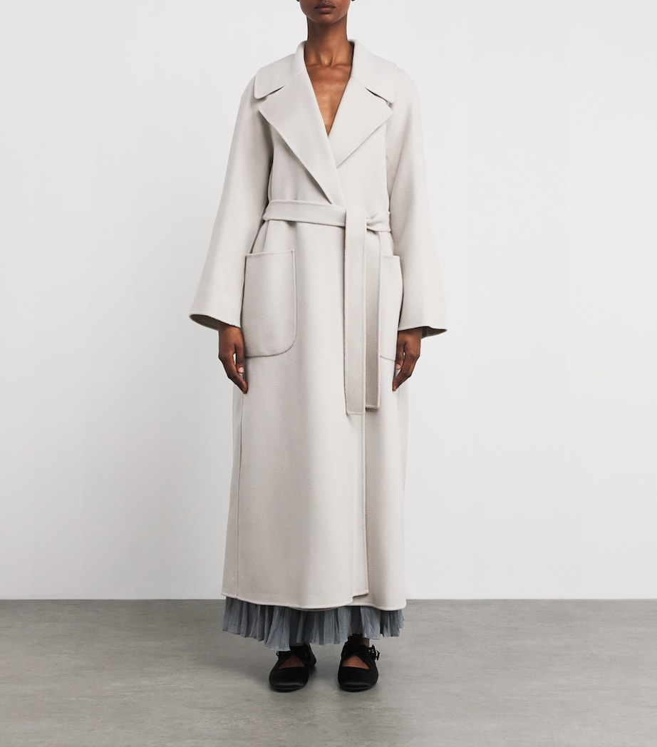 Max Mara White Water-Repellent Twill Trench Coat