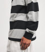 Polo Ralph Lauren Grey Cotton Stripe Big Fit Rugby Shirt