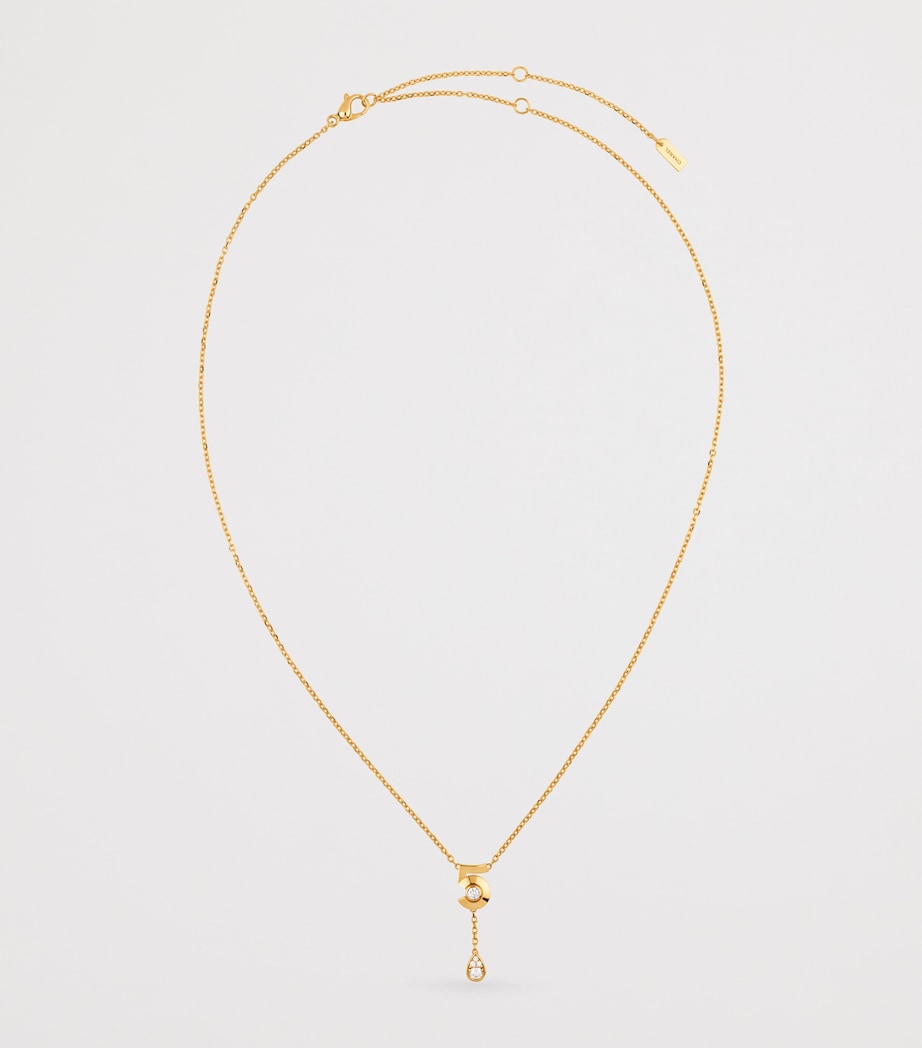 CHANEL Yellow Gold and Diamond Extrait de N°5 Necklace