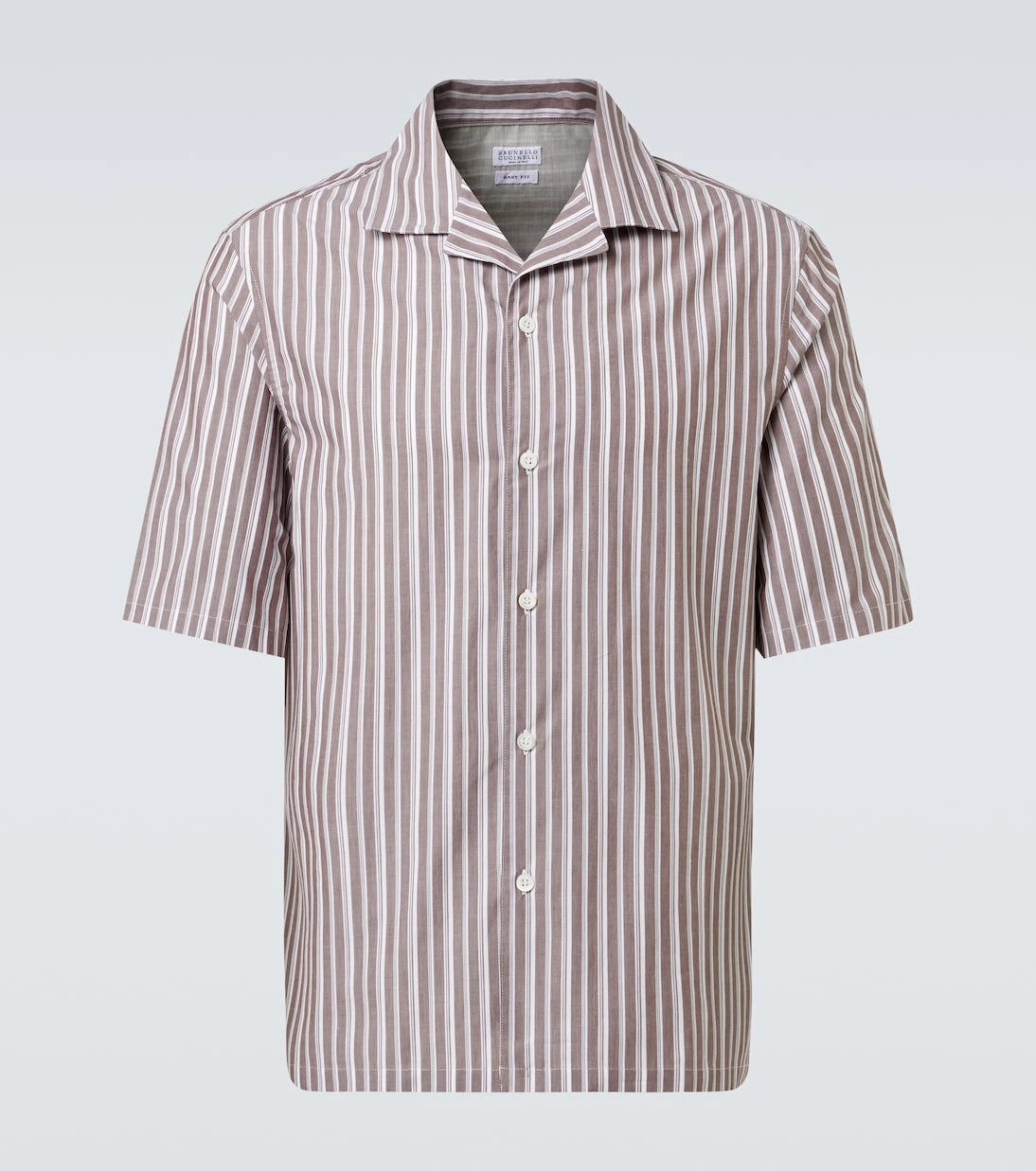 Brunello Cucinelli - Striped cotton bowling shirt