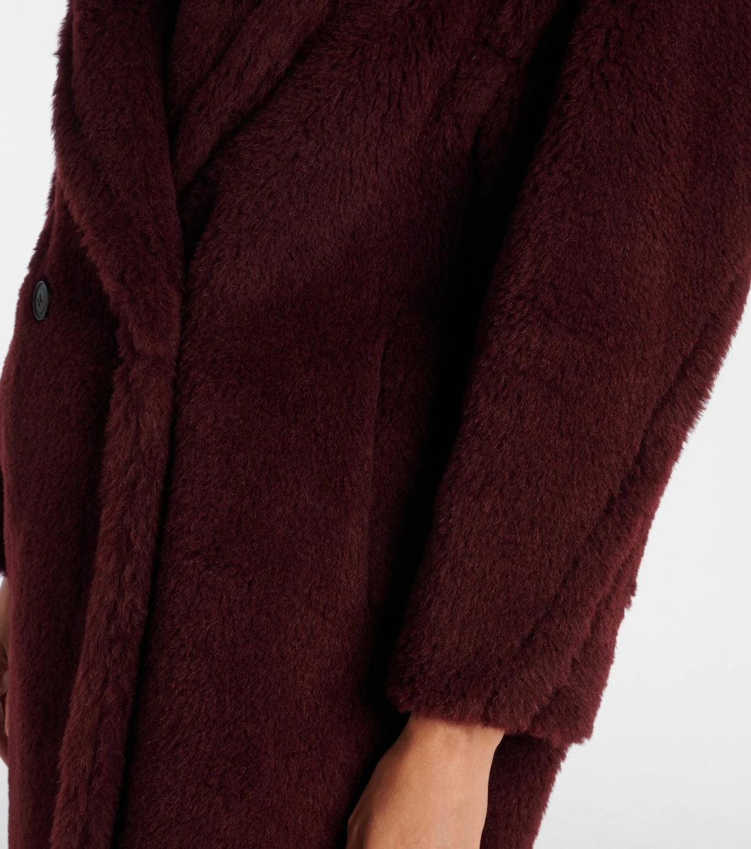 Max Mara - Teddy Bear Icon alpaca wool, wool, and silk coat