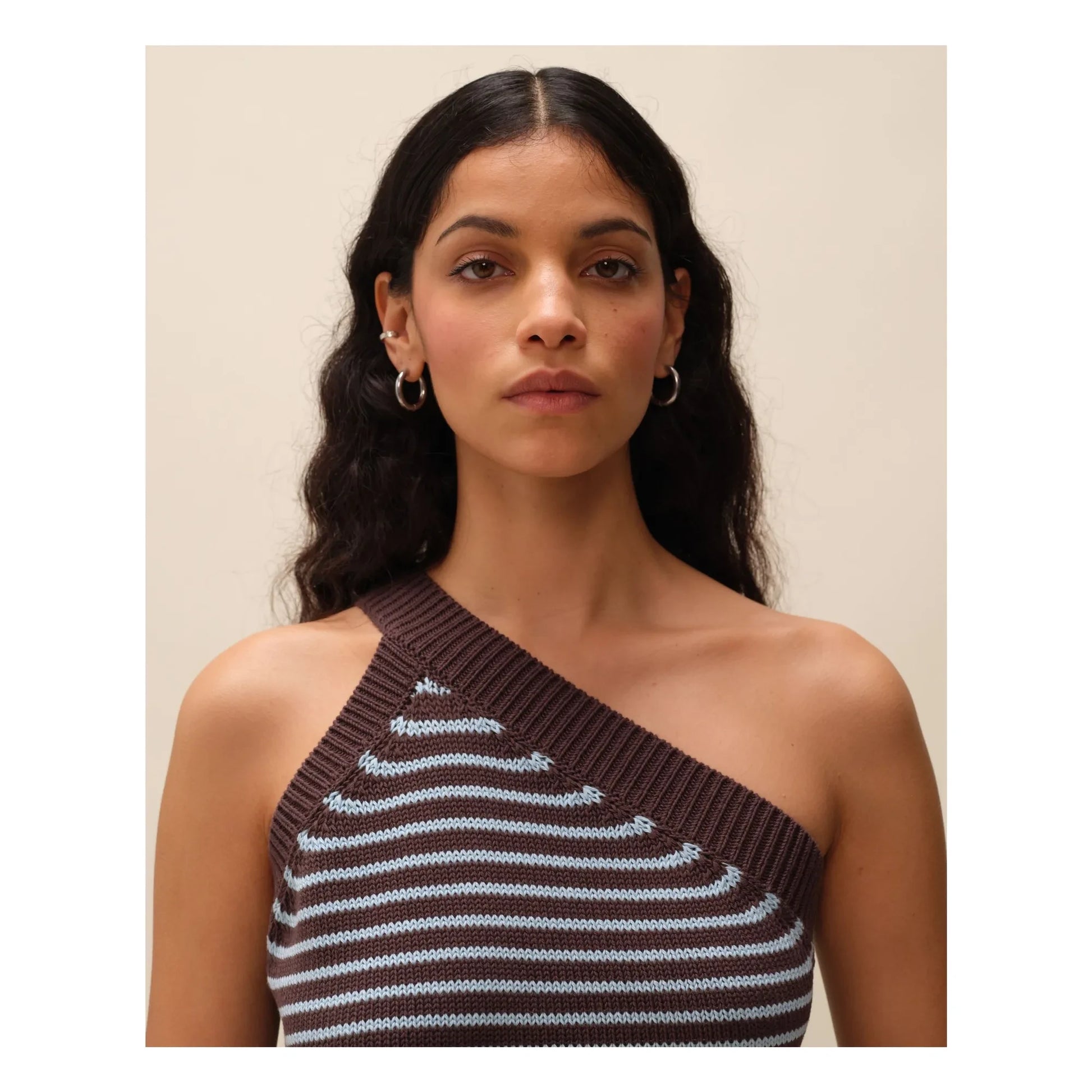 Nitah - Jimmy Stripes Top | Brown
