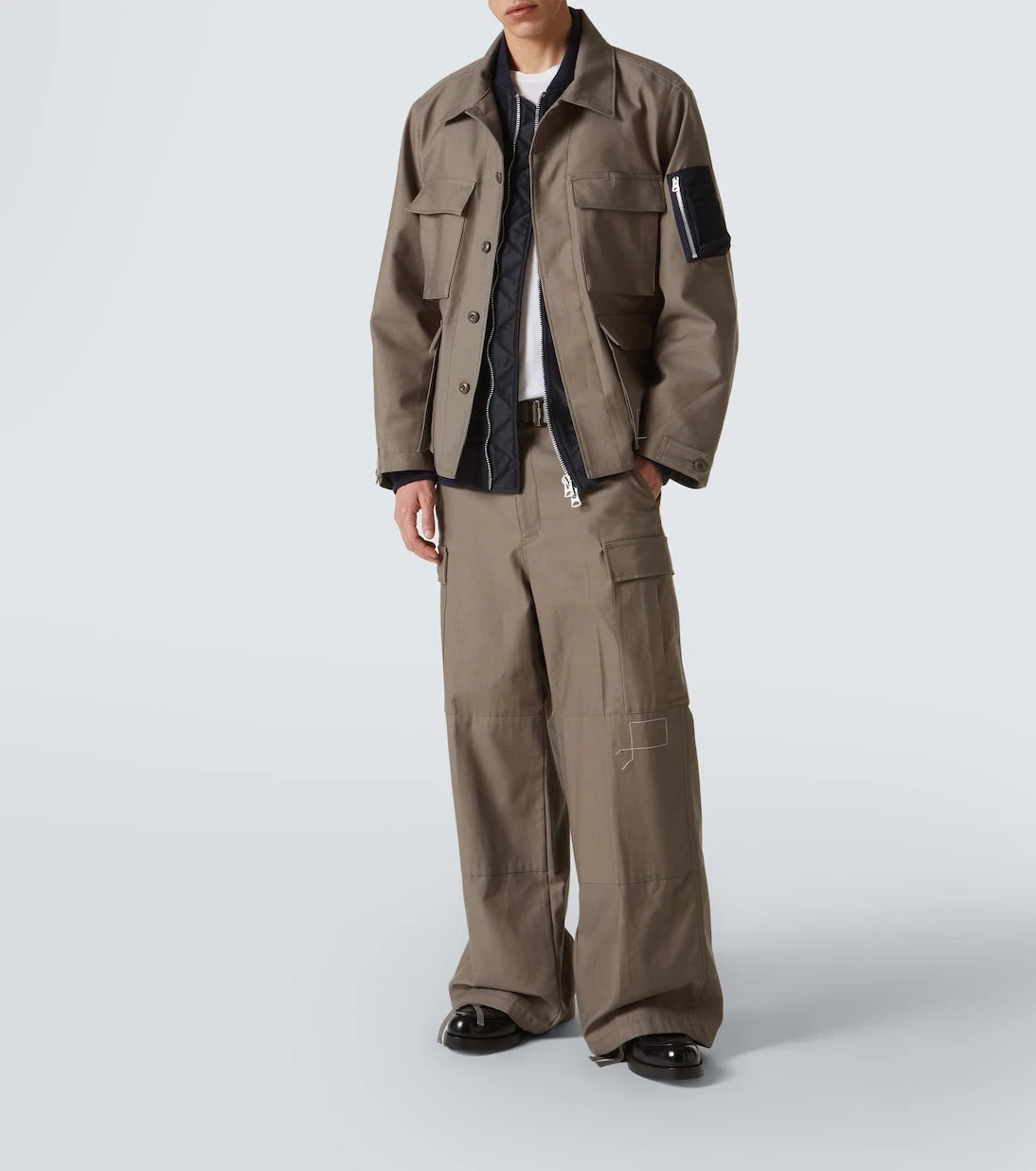 Sacai - Cotton cargo pants